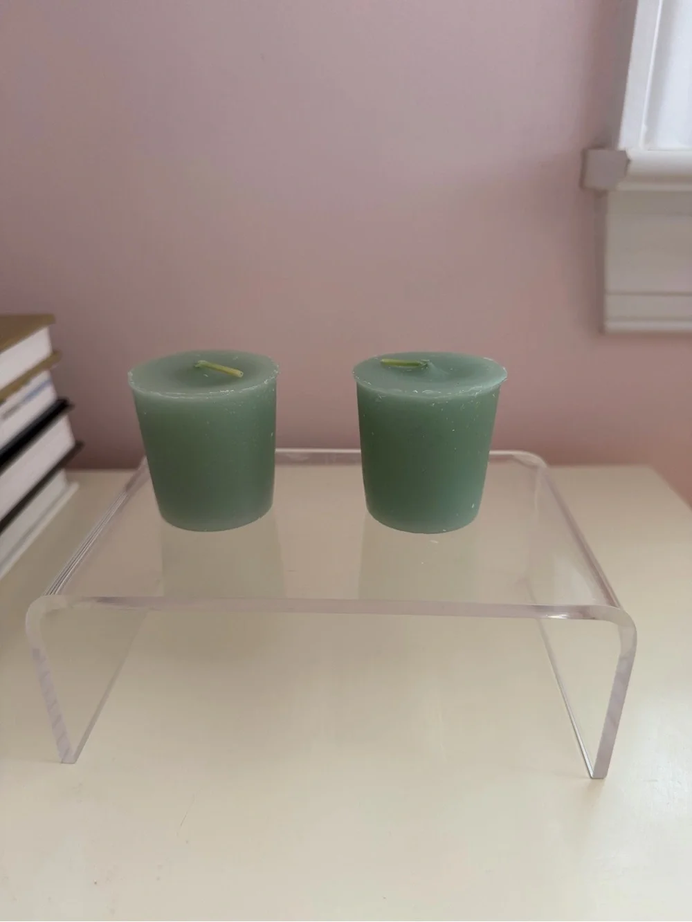 NEW Votive Candles Set of 12 Pastel Colors Unscented Boxed Pillar 2” Tall